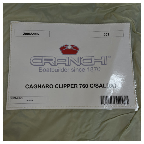 Cranchi clipper 760 cockpit cover beige - 33951420