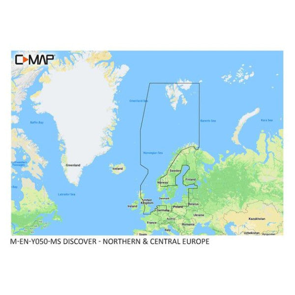 C-Map Central and North Europe sea map - EN-Y050 MAX-N+