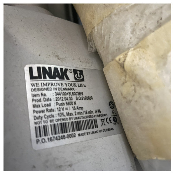 Linak 34410+3L6003BV elektrische cilinder wit