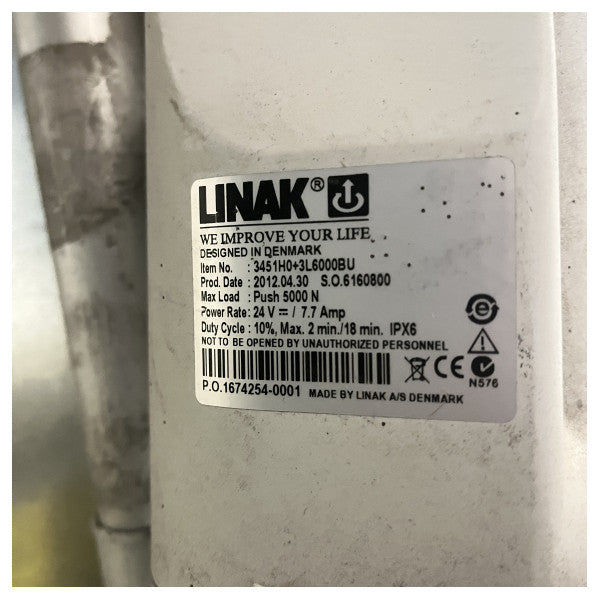 Linak 3451H0+3L6000BU Cilíndrico eléctrico blanco