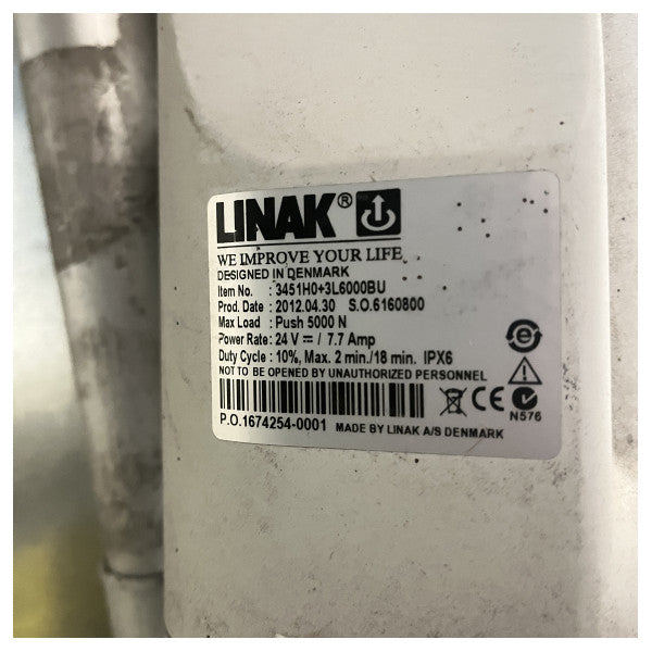 Linak 3451H0+3L6000BU elektrische cilinder wit