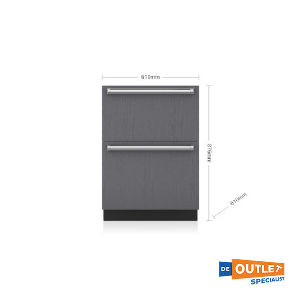 Sub Zero under counter 2 drawer refrigerator stainless steel - ICBID-24RO