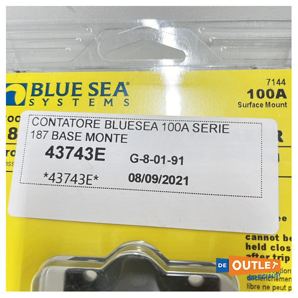 Blue Sea series 187 100A hoofdstroomschakelaar 12/24V - 7144-100A