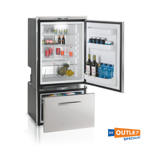Vitrifrigo 250L stainless steel refrigerator | freezer with ice machine 12|24|230V - DW250BT-ICE