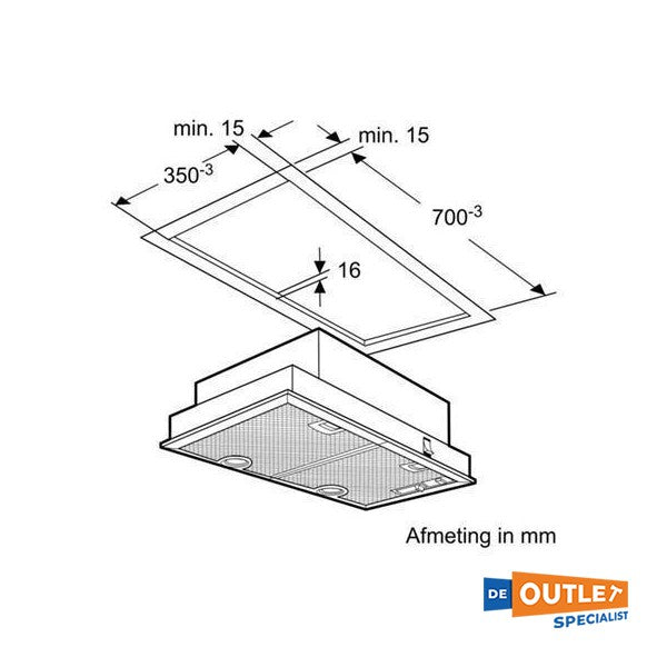 Neff D5855X0 plafond afzuigkap inbouwunit - 650 m3/h