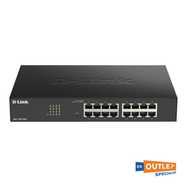 D-Link 16 port Smart Managed ethernet switch - DLKDGS110016V2