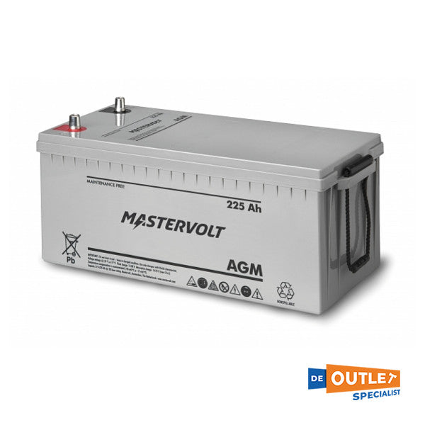 MasterVolt -Wartung - freie AGM -Batterie 12V - 225 AH Grau - 62002250