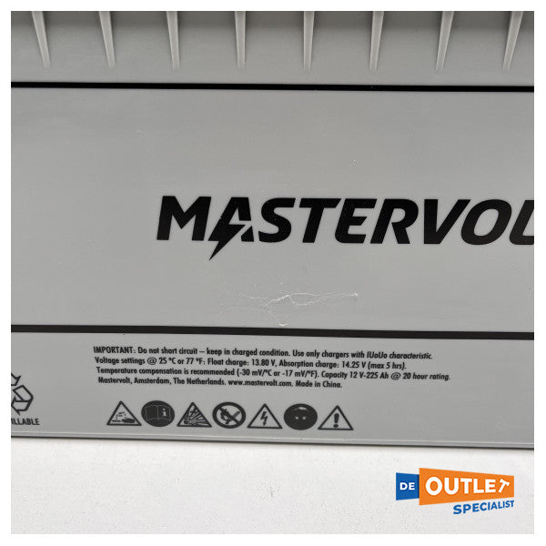 Bateria AGM sem manutenção Mastervolt 12V - 225 Ah cinzenta - 62002250