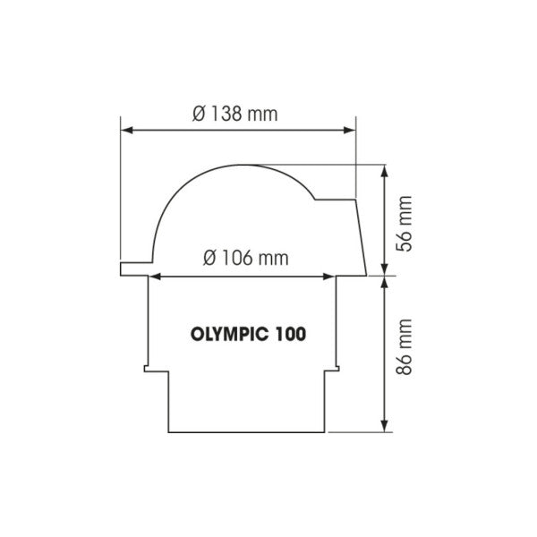 Plastimo Olympic 100 kompas wit met zwarte roos - 64764
