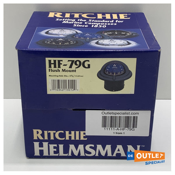Ritchie Helmsman HF-79G flush mount compass grey