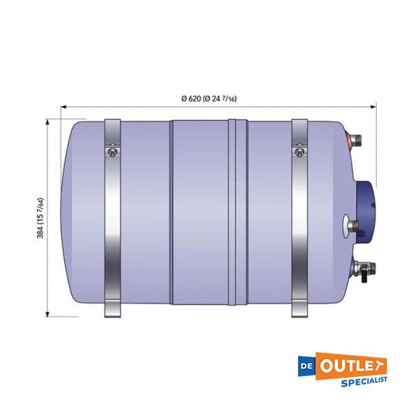 Quick B3 40L elektrische boiler 800W 360 x 620 mm