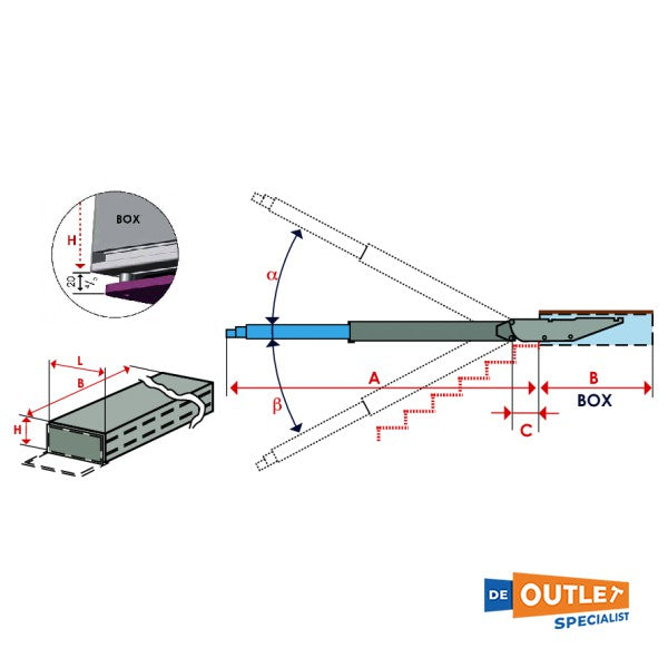 Opacmare series 1102 hydraulic passerelle 5.2 meter - 1102.52