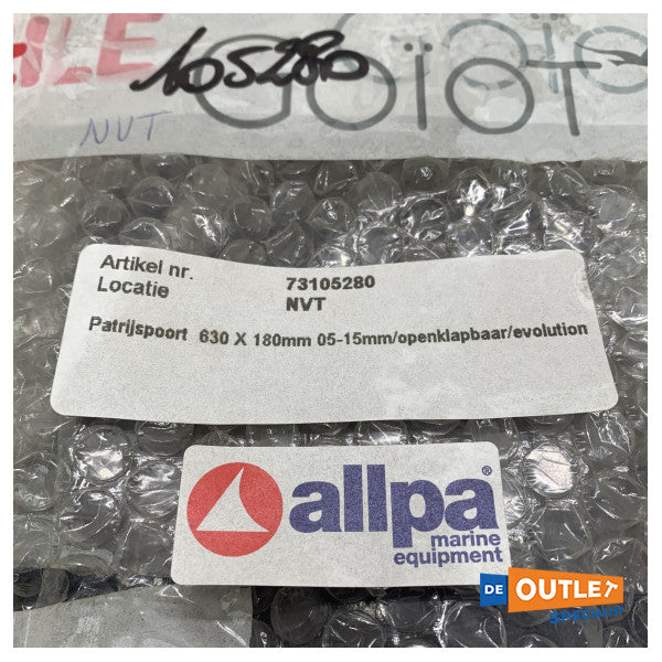 Goiot Evolution 58.13R alumiininen ikkunaportti 610 x 180 mm - 73105280