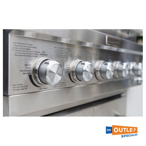 شواية كيتشن ايد 4 شواية غاز من الفولاذ المقاوم للصدأ ذات 4 شعلات من كيتشن ايد 90 سم 740-0781