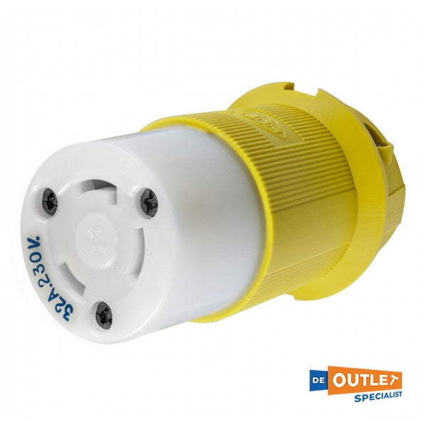 Hubbel HBL332CRCX 32A walstroomconnector yellow 230V