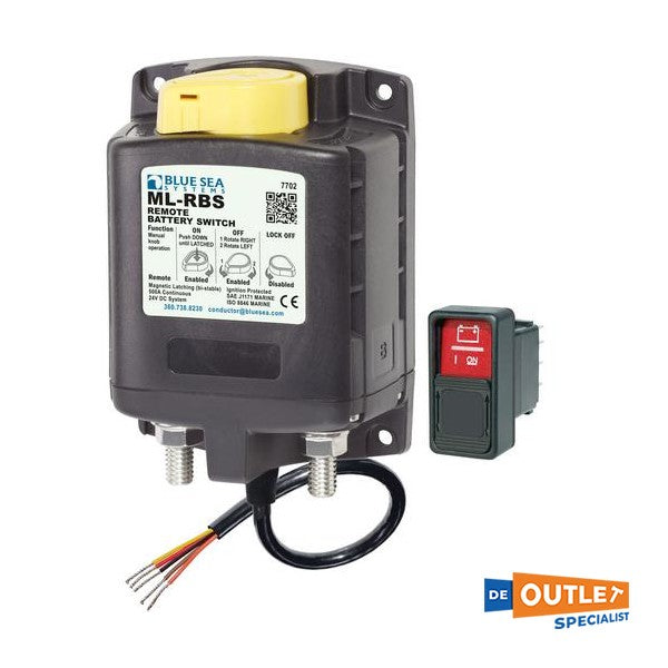 Blue Sea 7702-BSS Interruptor de batería remoto de 24 V con control