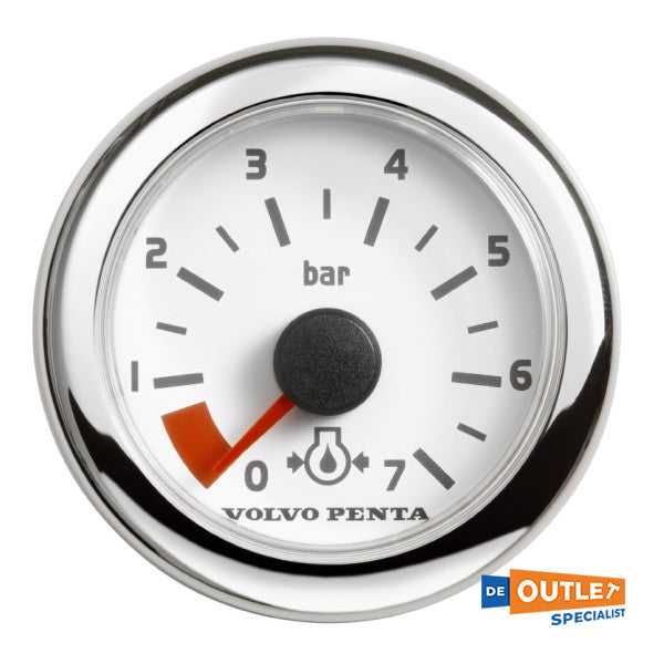 Volvo Penta oil pressure guage white 52 mm - 874923