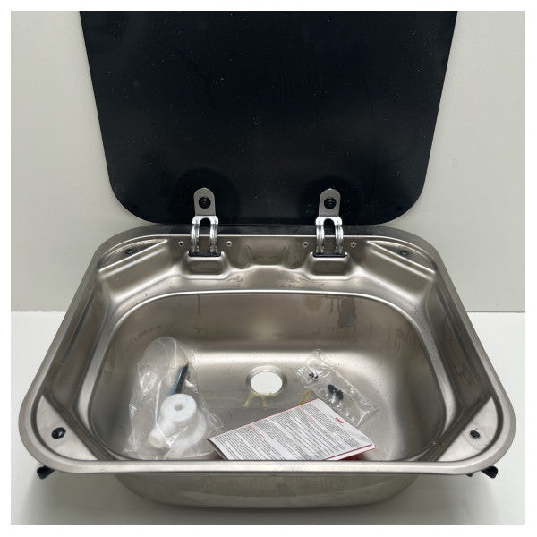 Dometic Smev pesuallas ruostumattomasta teräksestä kannella 420 x 370 mm - 9600029460