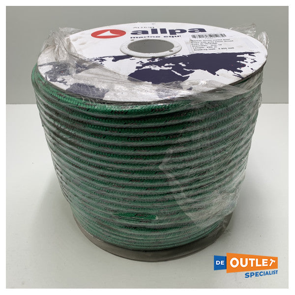 Rolo de linha dupla entrançada Allpa Allcord 12 mm verde 200 mm - AL1912/GR