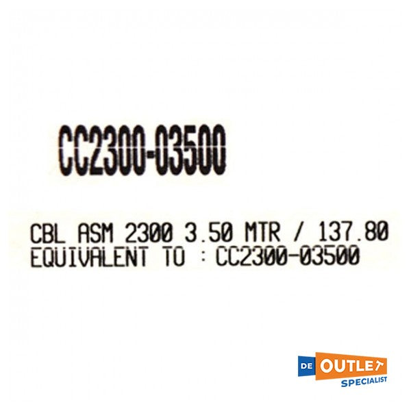 Teleflex 33C universal styrkabel/gasvajer 3,5 meter svart - CC2300-03500