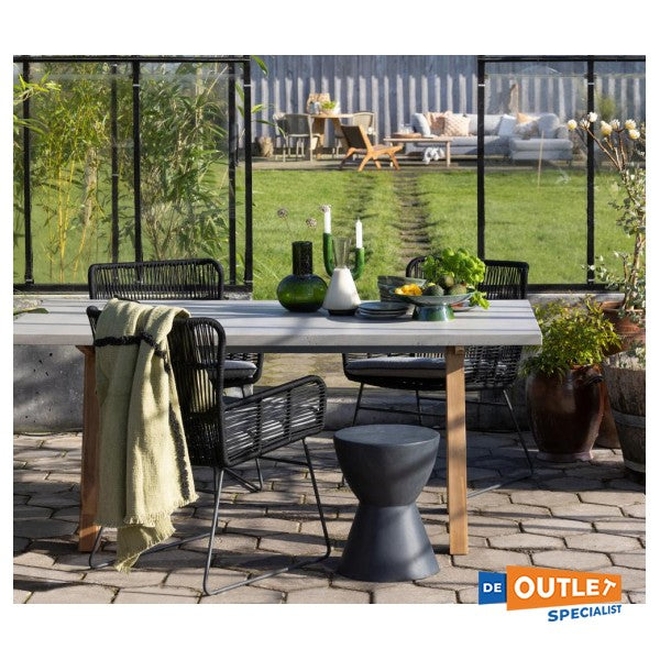 Exotan Grace trädgårdsstol för matplats antracit med rep