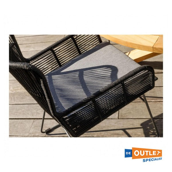 Exotan Grace trädgårdsstol för matplats antracit med rep