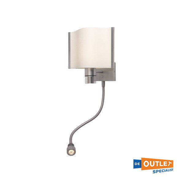 Prebit Cora Lynn chrome lamp met USB lader