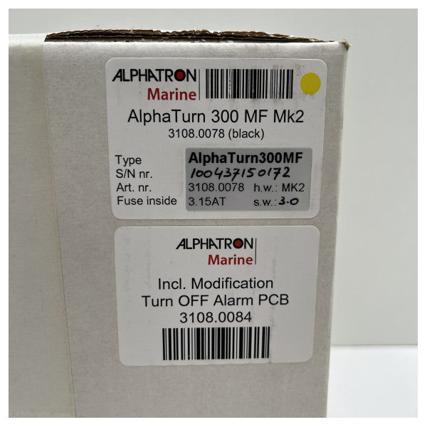 Alphatron AlphaTurn 300 MF MK2 μαύρη οθόνη ταχύτητας στροφής