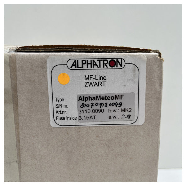 شاشة عرض محطة الرصد الجوي Alphatron AlphaMeteo MF MK2 السوداء