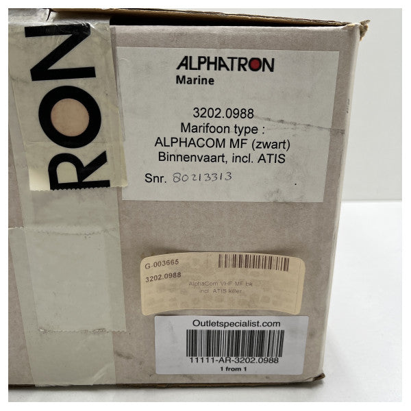 Alphatron AlphaCom RT20488V VHF MF black - 3202.0988