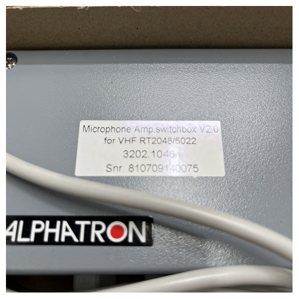 Alphatron Microphone Amp switchbox for RT2048 and RT5022 VHF