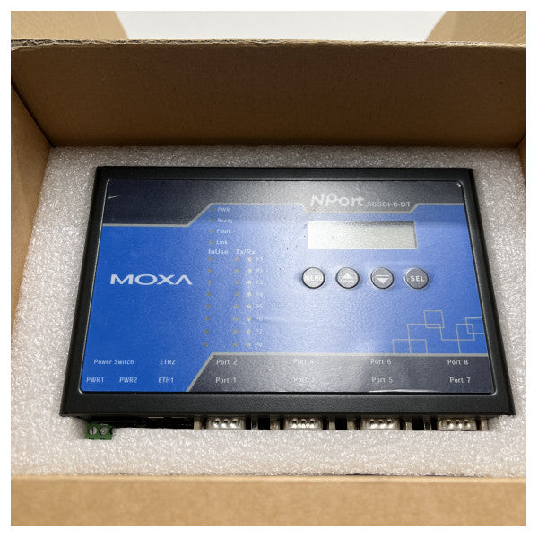 Moxa 5650I-8-DT/EU 8-port serial device server