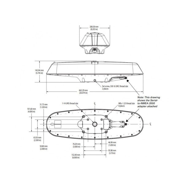 True Heading Vector Lite MK III satellit-GPS-kompass - 0058-001-000