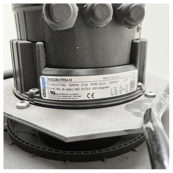 EBM Papst K3G280-PR04-I3 EC centrifugal fan blower 230V 400 mm