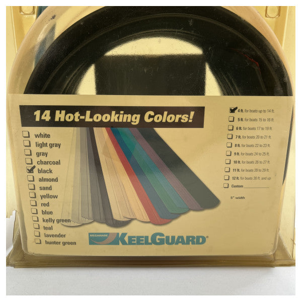 KeelGuard Black 4 фути для човнів до 14 футів.