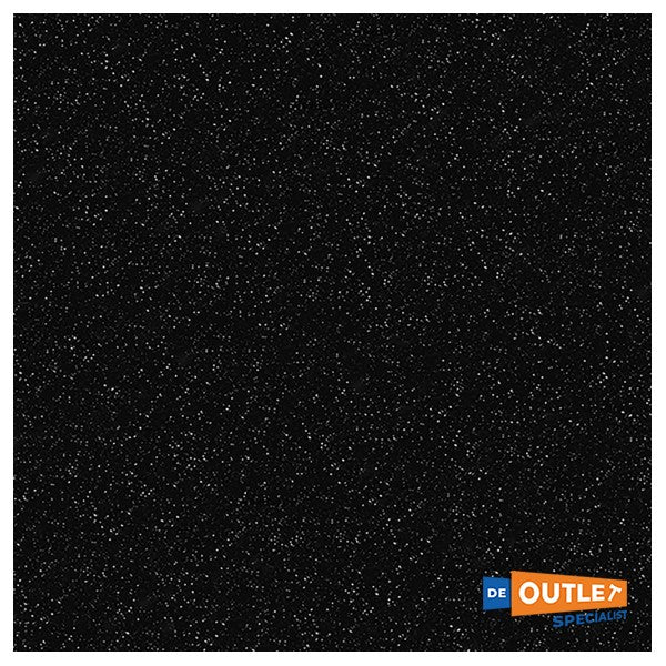 Corian keukenblad met de afmeting 1088 x 595 x 27 mm in de kleur Deep black quartz