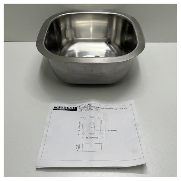Gourmentier KU12125BN stainless steel kitchen sink