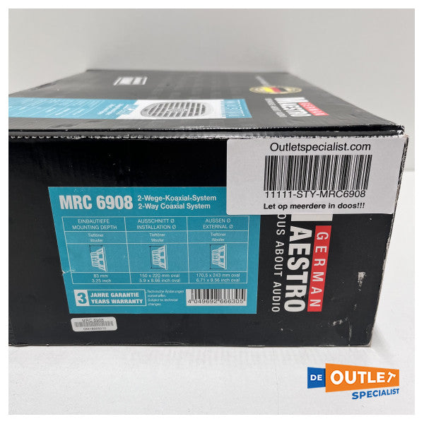 Saksalainen Maestro 2-tie koaksiaalinen vedenpitävä kaiutin 140W - MRC6908 - MRC6908