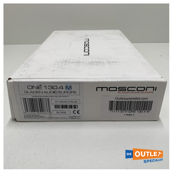 Mosconi ONE 130.4 M 4-kanaals 130W audio versterker 24V