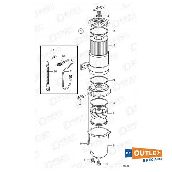 Volvo Penta extension cable - P21415883