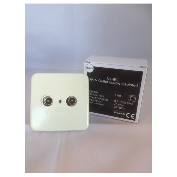 Cobham Sailor N1-IEC R/TV outlet double isolated - 201503