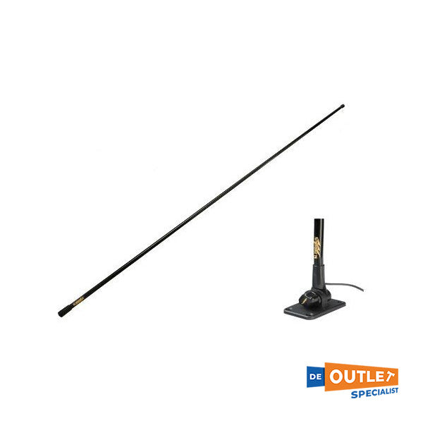 Glomex Ibiza black VHF antenne 1.4 meter - SGV140BK