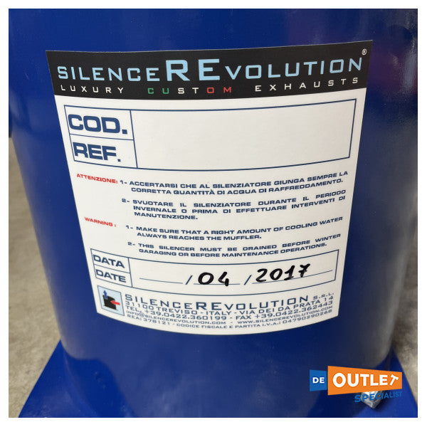 Silence Revolution exhaust silencer blue 90 mm