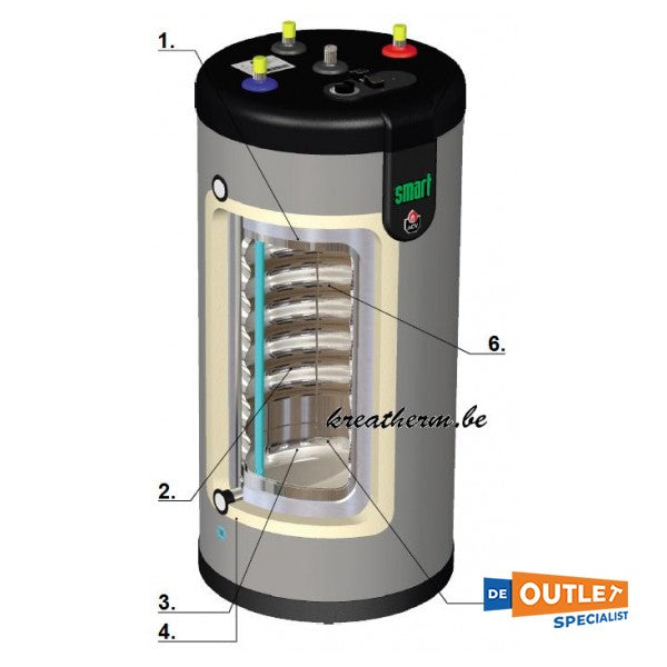 AVC indirect gestookte boiler / buffer vat 164L SMART 210 - 54 kW
