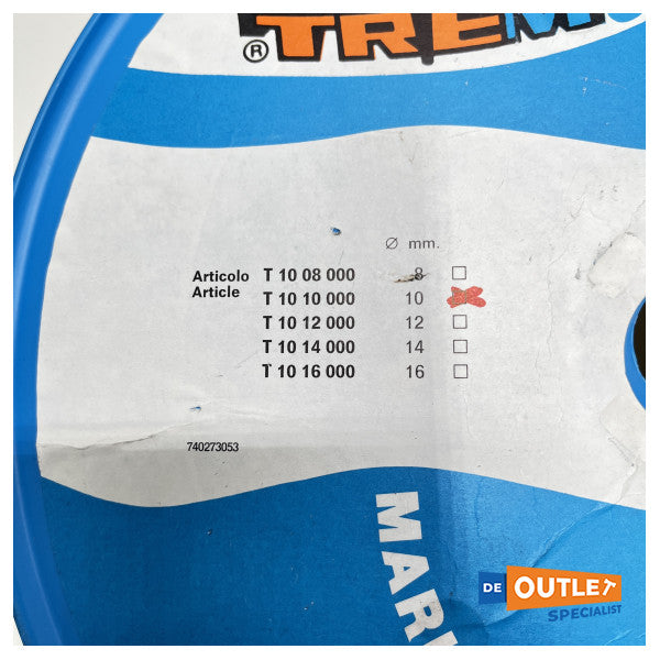 Rulo Trem T10 10 000 10 mm polyester çift örgülü misina beyaz - 150 metre