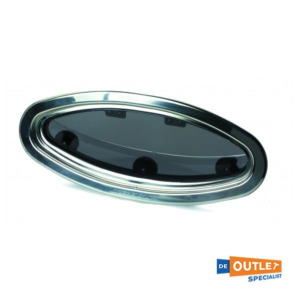 Vigia de aço inoxidável Rutgerson com abertura de 485 x 225 mm - A3330-220M