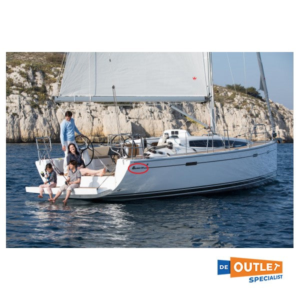 Dehler 38 Competition hull sticker with logo - RAL5004