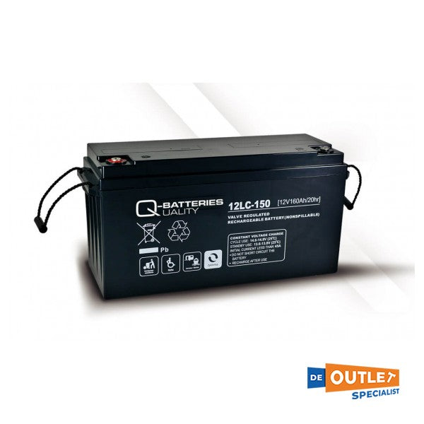 QL 12LC-150 160 Ah AGM baterija crna 12V