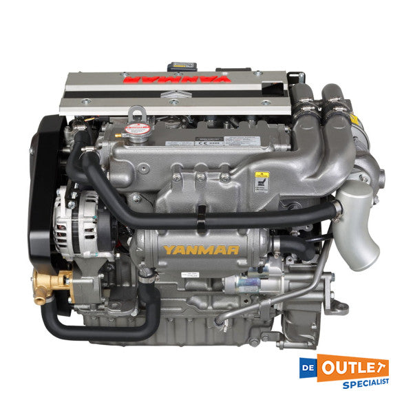 Yanmar 4JH110 110 HP marine diesel engine with ZF25A clutch - 4JH110-CR-ZF25A