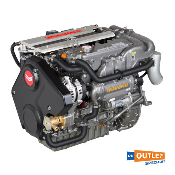 Yanmar 4JH110 110 HP marine diesel engine with ZF25A clutch - 4JH110-CR-ZF25A